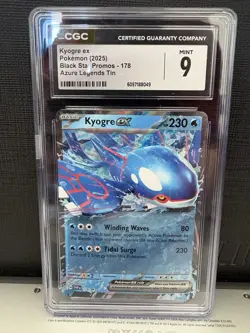Kyogre ex 178 Sv: Scarlet & Violet Promo Cards Holo CGC 9 Pokemon TCG - Image 1