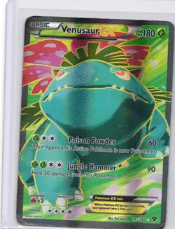 Pokemon XY Base Set Venusaur EX (141 Full Art) #141/146 Heavily Played - Image 1
