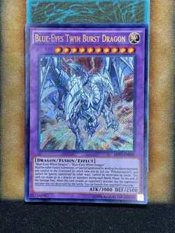 Yugioh Blue-Eyes Twin Burst Dragon SHVI-EN099 Secret Rare NM - Image 1