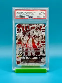PSA 10 - 2025 One Piece, PRB02 EN, Come/ We'll Fight You, Alternate Art - Image 1