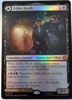 Eddie Brock \ Venom - 0055 Foil Mythic RARE MtG TCG Card - Image 1
