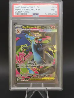Mega Charizard EX Full Art Ultra Rare 109/094 Pokemon Card PSA 9 - Image 1