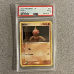 Pokemon TCG Baltoy 43/106 EX Emerald CGC Mint + 9.5 Card 2005 - Image 1