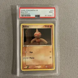 Pokemon TCG Baltoy 43/106 EX Emerald CGC Mint + 9.5 Card 2005 - Image 2