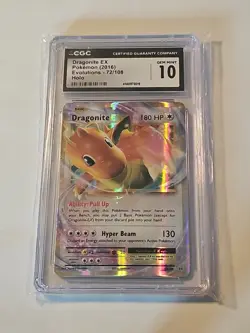 ✨✨✨ CGC 10 Dragonite EX 72/108 Evolutions Pokemon Card - Image 1
