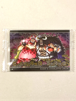 Big Mom and Kaido - N No.8-02 - One Piece Itajaga Wafer Card Sealed Japanese - Image 1