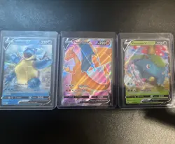 Pokemon TCG Charizard V, Blastoise V & Venusaur V Holo Card Lot of 3 MINT - Image 1