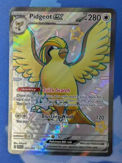 Pidgeot ex 221/091 - Shiny Ultra Rare - Paldean Fates - Pokemon Card NM - Image 2