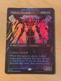 MTG Magic the Gathering Oildeep Gearhulk Foil Borderless Aetherdrift NM - Image 1
