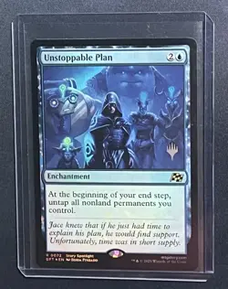 MTG FOIL Unstoppable Plan Aetherdrift 0072 NM Magic the Gathering Promo - Image 1