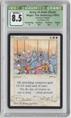Graded Gold Signed Army of Allah Dark CGC Arabian Nights Artist Brian Snoddy MTG - Image 1
