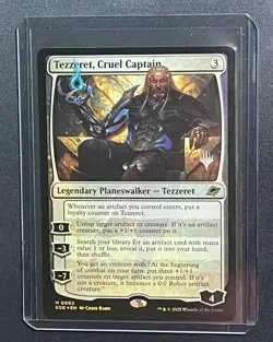 MTG FOIL Tezzeret, Cruel Captain Edge of Eternities 0002 Magic Gathering Promo - Image 1