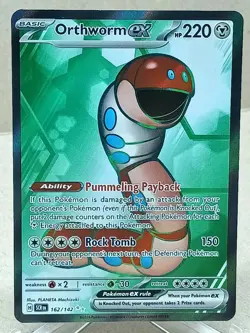 Orthworm Ex Ultra Rare #162/142 - SV07: Stellar Crown Pokemon TCG - Image 1