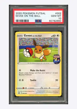 Pokemon PSA 10 Eevee on the Ball 2020 002/005 Futsal English - Image 1