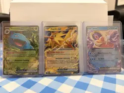 Pokemon 151 EX Venusaur 003/165, Zapdos 145/165, Jynx 124/165 English Lot - Image 1