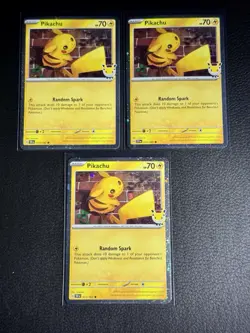 Pikachu 051/162 2026 Pokemon Day 30th Anniversary Promo Lot Of 3 - Image 1