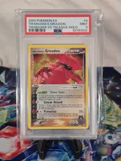 2004 Pokemon EX Magma Vs Aqua #9 Magma's Groudon - Holo - PSA 9 - Image 1