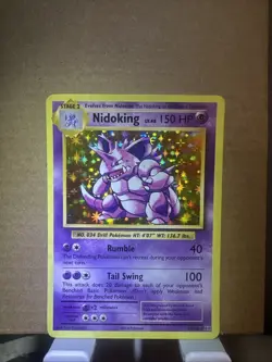 Pokemon TCG Evolutions Holo Rare Nidoking Card 45/108 Near Mint Condition - Image 1
