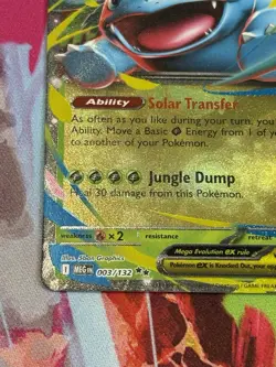 Pokemon Mega Evolution #3/132 Mega Venusaur ex Double Rare Holo - Image 4