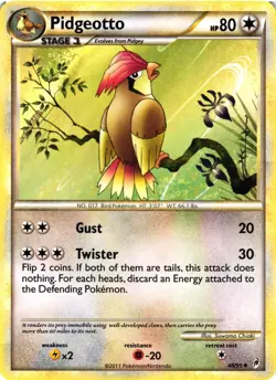 Pokemon TCG Pidgeotto 48/95 Call of Legends Regular VLP - Image 1