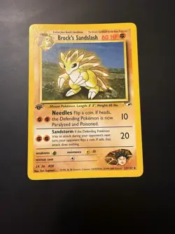 Pokemon TCG Gym Heroes 1st Edition - Brock's Sandslash #23 Rare M/NM - Image 1