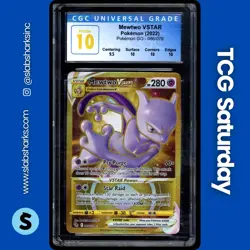 2022 POKEMON SWORD & SHIELD POKEMON GO #086/078 MEWTWO VSTAR CGC PRISTINE 10 - Image 1