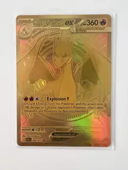 Mega Charizard Y ex 294/217 GOLDHyper Rare Pokemon Ascended Heroes NEW IN HAND - Image 1