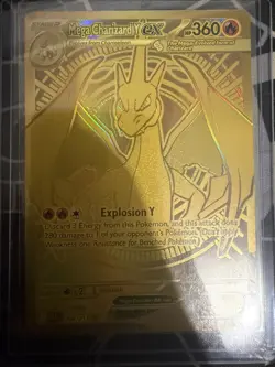 Mega Charizard Y ex 294/217 GOLDHyper Rare Pokemon Ascended Heroes NEW IN HAND - Image 3