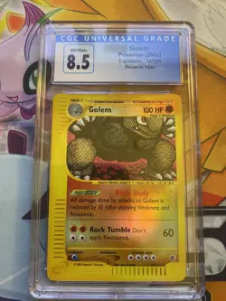 CGC 8.5 NM/Mint+ Golem Reverse Holo 14/165 Expedition Pokemon - Image 1