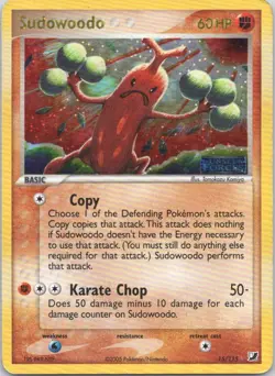 2005 EX - Unseen Forces Sudowoodo RARE HOLO STAMPED #15 - Image 1
