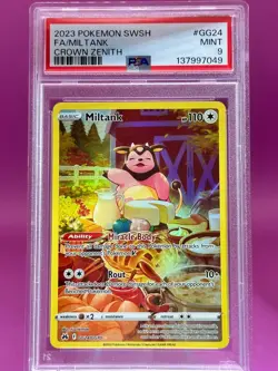 2023 POKEMON SWORD & SHIELD CROWN ZENITH #GG24 FULL ART/MILTANK PSA 9 - Image 2