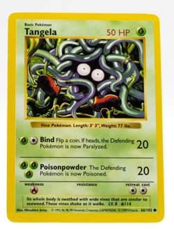Tangela Pokemon Base Set Shadowless 66/102 Non-Holo Near Mint - Image 1