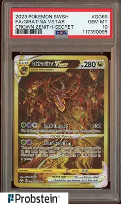 2023 Pokemon SWSH Crown Zenith Secret #GG69 FA Giratina VSTAR PSA 10 GEM MINT - Image 1