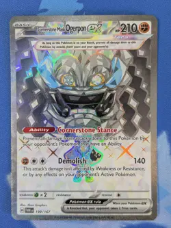 Cornerstone Mask Ogerpon Ex 199/167 - Full Art Twilight Masquerade - Pokemon NM - Image 2