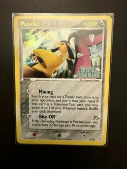 2006 POKEMON EX CRYSTAL GUARDIANS #9/100 MAWILE REVERSE HOLO STAMPED 9/100 - Image 2