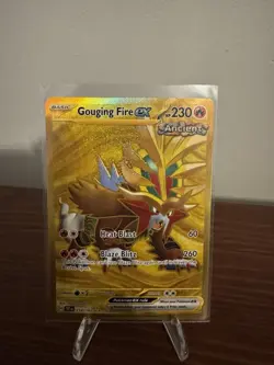 Pokemon TCG Gouging Fire EX 214/162 Hyper Rare NM New Gold SV05 Temporal Forces - Image 1