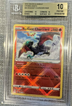 Radiant Charizard BGS 10 Pristine, 3 10-grades including centering, Pokemon TCG - Image 1