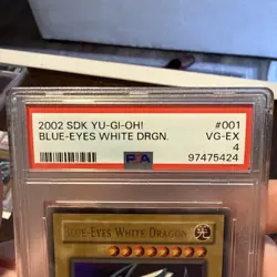 Yu-Gi-Oh SDK-001 Blue-Eyes White Dragon - PSA 4 - Image 2