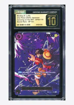 One Piece CGC 10 PRISTINE Monkey D Luffy SP Alt Art 2025 OP09-119 OP13 Japanese - Image 1