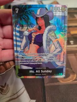 One Piece The Azure Sea’s Seven Ms. All Sunday Alt Art OP14-084 English Robin - Image 1