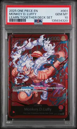 2025 One Piece Monkey.D. Luffy - ST21-001 Learn Together Deck Set PSA 10 - Image 1