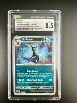 CGC 8.5 Umbreon 130 Gamestop Exclusive Promo Obsidian Flames Pokemon Card - Image 1