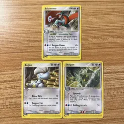 Pokemon TCG Bagon Sheldon Salamence Evolution EX Dragon Card Lot - Image 1