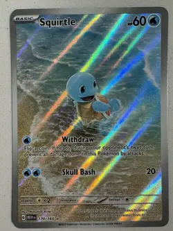 Pokemon Squirtle Illustration Rare IR Sv: Scarlet & Violet 151 170/165 Card NM* - Image 1