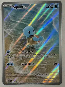 Pokemon Squirtle Illustration Rare IR Sv: Scarlet & Violet 151 170/165 Card NM* - Image 2