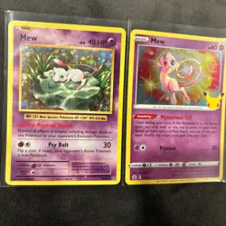 Pokemon Mew Holo Holo Lot 2 CARDS!! #011/025 Sword & Shield Celebrations - Image 1