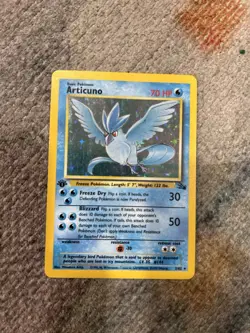 Pokemon Articuno 1st Edition Holo Rare Card 2/62 Fossil - Image 1