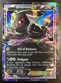 Umbreon EX - 55/124 - XY Fates Collide Ultra Rare Holo Pokemon Card - NM - Image 1