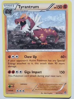 Tyrantrum 62/111 VLP - XY Furious Fists Pokemon Card - 5ban Graphics - Image 1