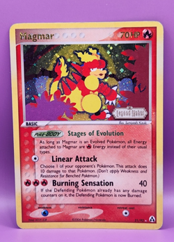 Magmar 21/92 Legend Makers Reverse Holo Logo Stamp Pokemon Card TCG - Image 1